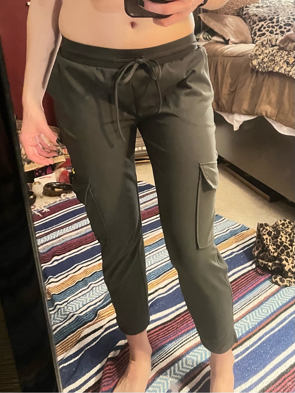 Rachel Zoe Olive Green Cargo Jogger Pants